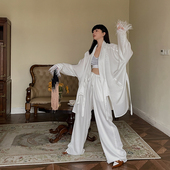 阔腿裤 MOERSHOP 衬衣两件套 上衣套装 女夏新款 优雅新定律 白色衬衫