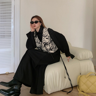 背心马夹 菱形棉马甲女春秋外穿潮流时尚 MOERSHOP 自带滤镜胶片感