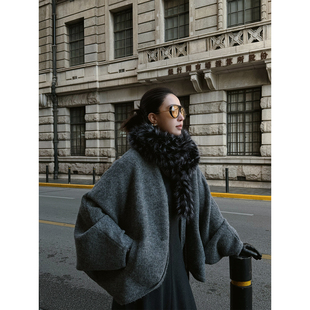 MOERSHOP  Slavic Girl  慵懒系列蝙蝠袖慵懒混色感羊毛开衫