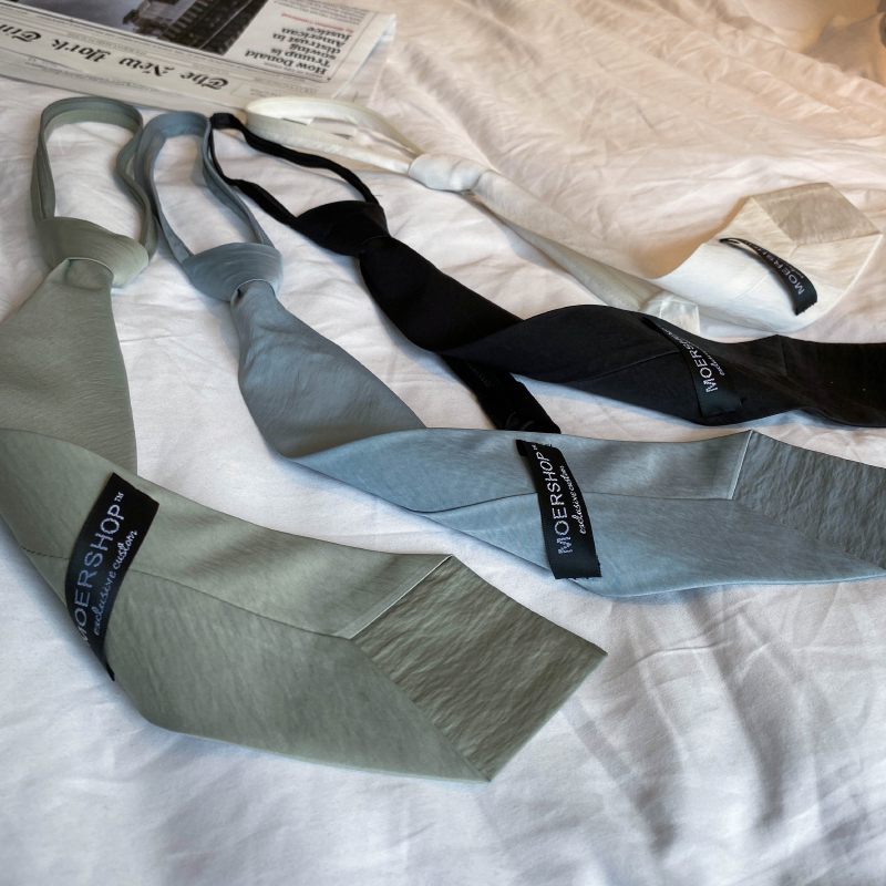 创创四色色拉链式箭头型领带