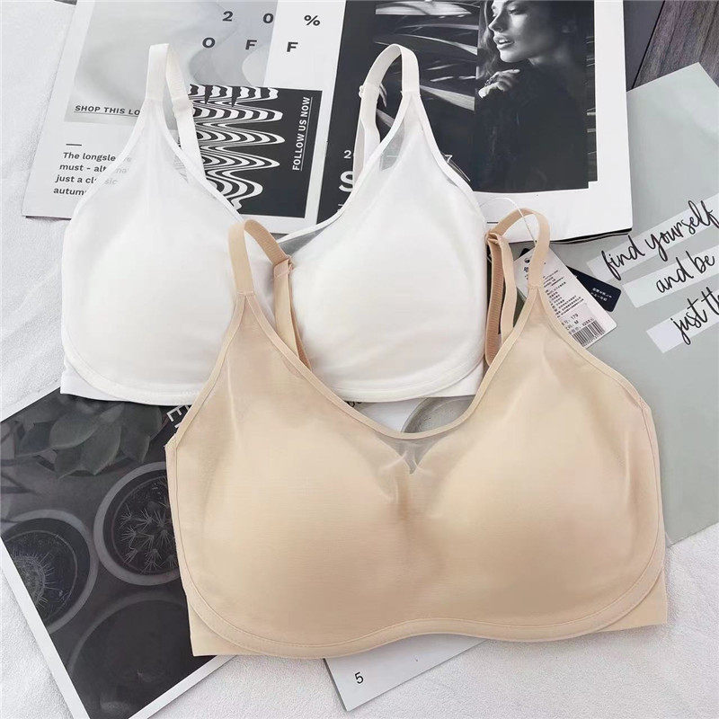 179全罩杯网纱小胸聚拢无钢圈薄杯防走光养护睡眠内衣透气文胸罩