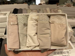 U001五条装80S奥地利天丝中腰包臀内裤透气柔软学生少女三角裤头