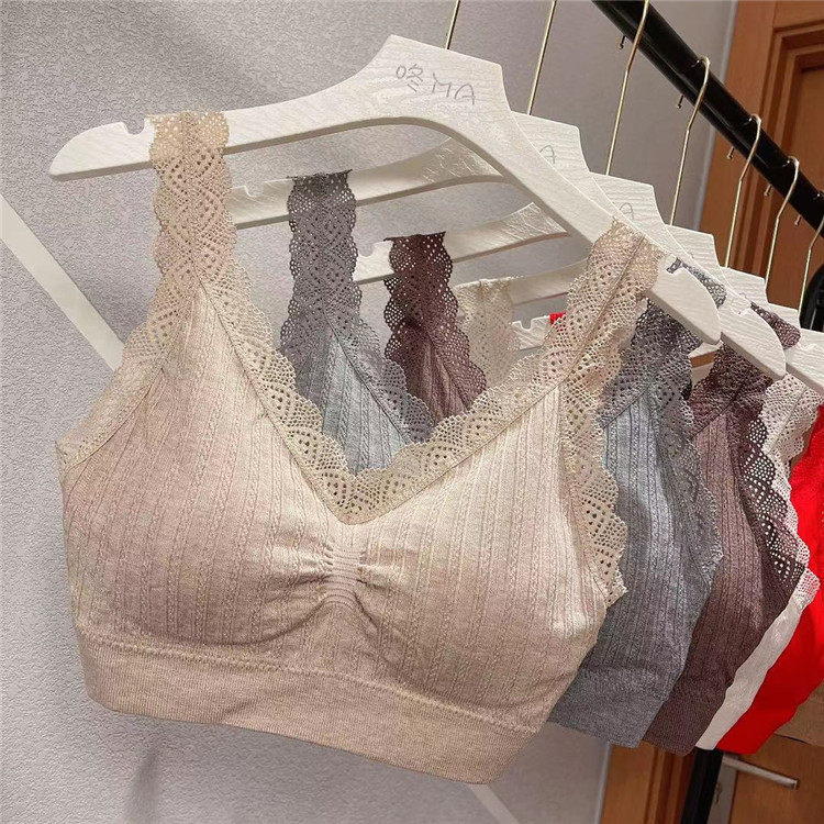 枫之欣2020新款无钢圈舒适内衣抹胸美背裹胸女棉质螺纹背心式胸罩