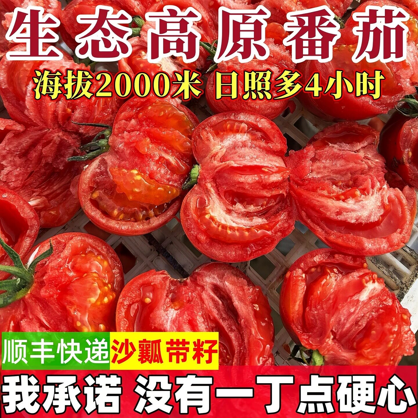 京东/顺丰自然成熟西红柿攀枝花露天种植生吃水果番茄5斤