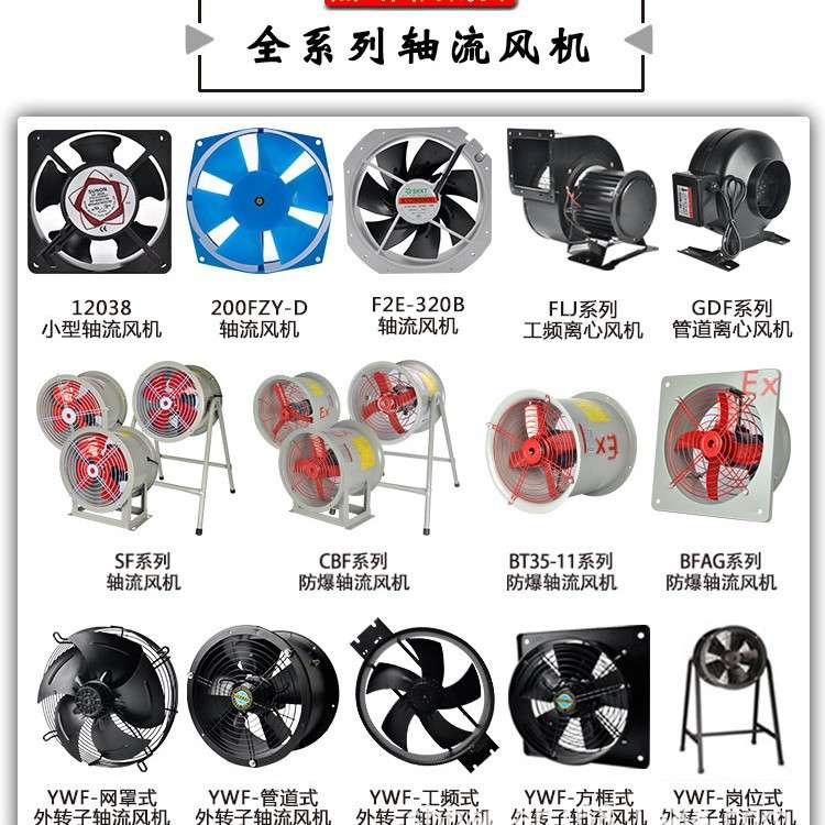 YWF不锈钢外转子轴流风机网罩式风扇冷库冷干机电机冷却散热风扇