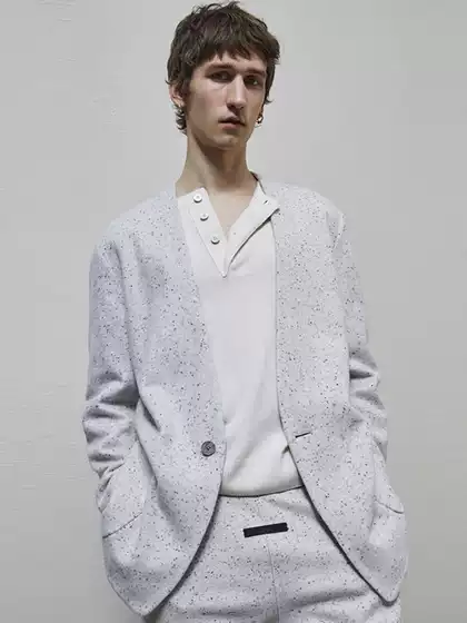 I'M Not Trendy. Fog Main Line Collaboration High Street American Style Trendy Brand Loose Layered Henry Collar Long-Sleeve T-Shirt for Men