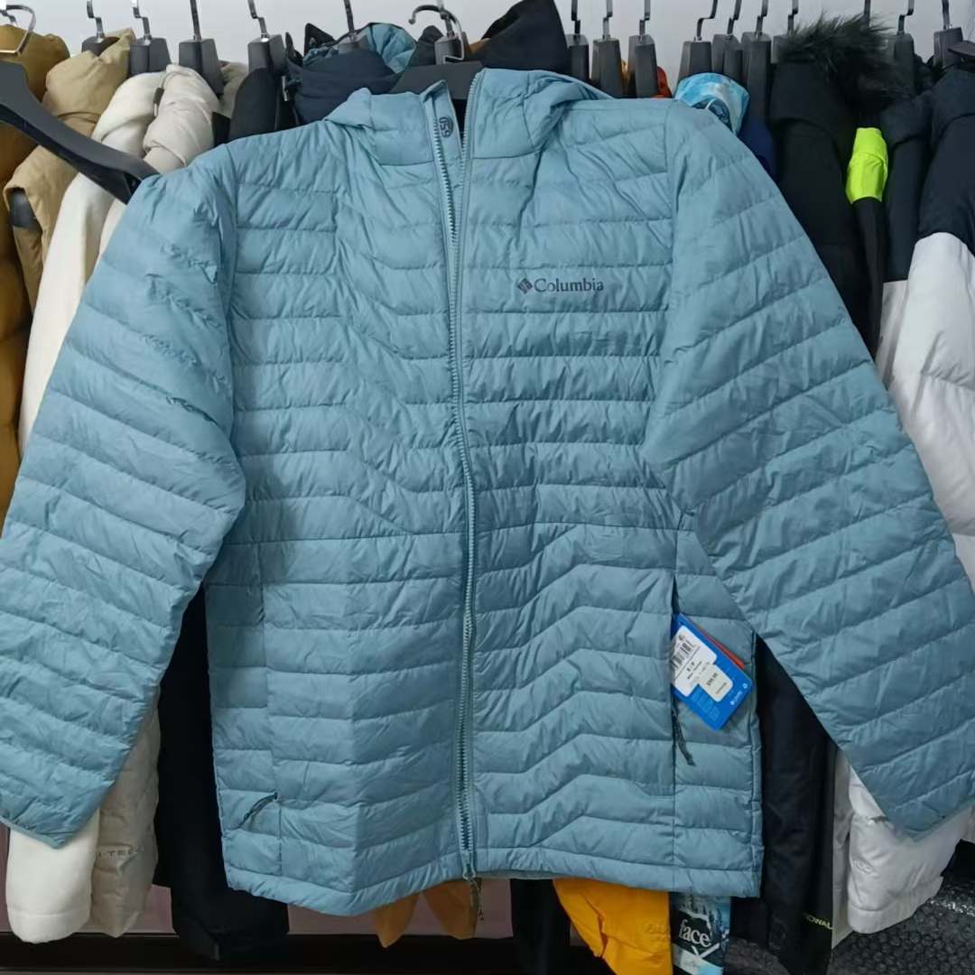国内现货Columbia哥伦比亚男士轻薄热反射650蓬连帽羽绒服