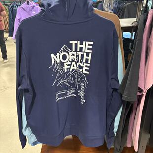 美国代购TheNorthFace北面女士图案舒适连帽加绒休闲品牌logo卫衣