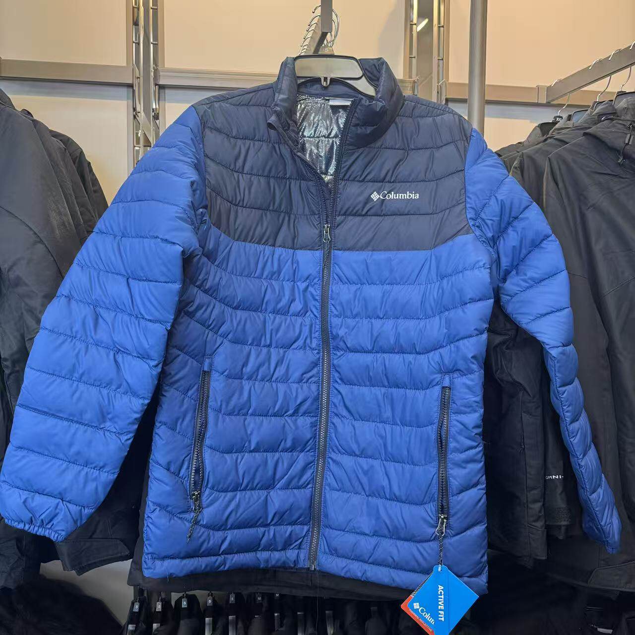 美国代购哥伦比亚男士轻便连帽薄款棉服外套