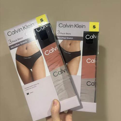 美国代购ck女士三角裤Calvin klein女士内裤logo边宽边2件减30