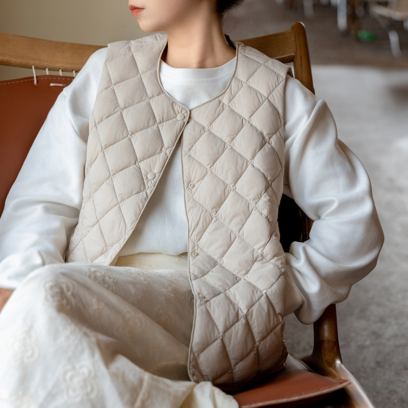 羽绒服女冬季新款冬季外套女款羽绒内胆轻薄短款马甲内胆背心打底