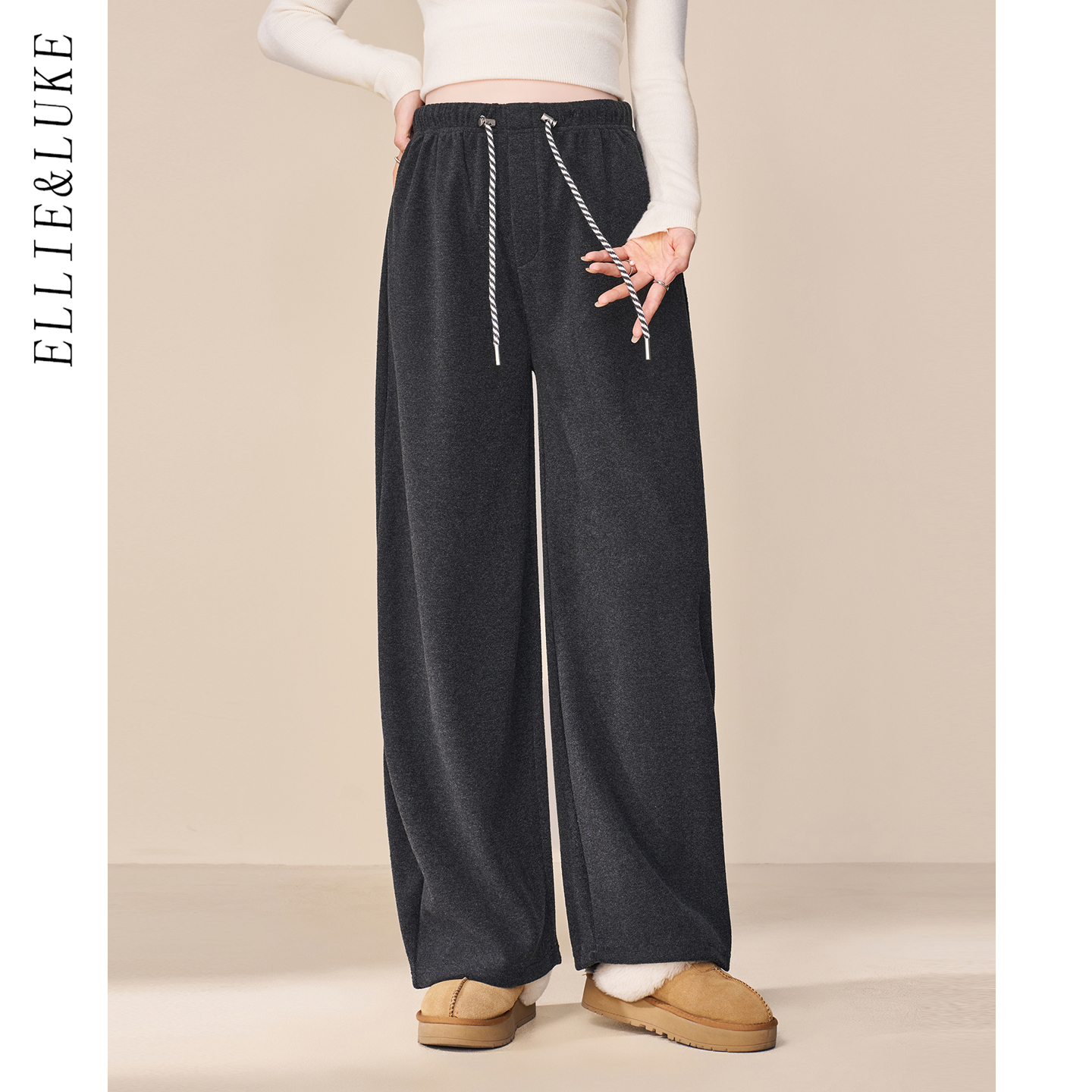 孕妇裤冬外穿弯刀阔腿裤子