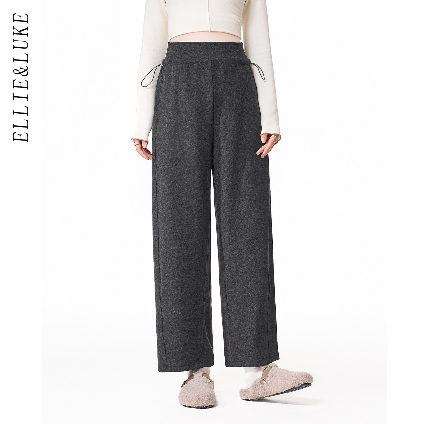 ellieluke孕妇休闲裤2026新款冬外穿小个子不勒肚子气球裤子春装