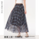 ELLIELUKE孕妇半身裙夏薄款 格纹不规则半裙孕期漂亮裙子 2026新款