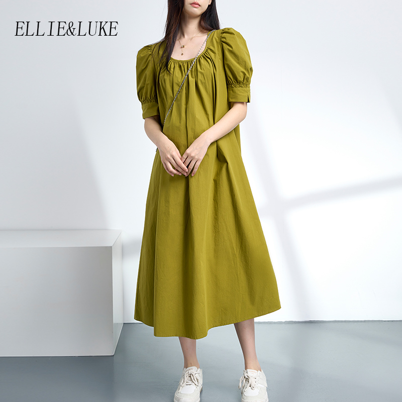 ELLIE&LUKE圆领短袖孕妇连衣裙