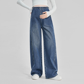 春季 外穿新款 小个子无托腹直筒阔腿长裤 ellieluke孕妇牛仔裤 春装