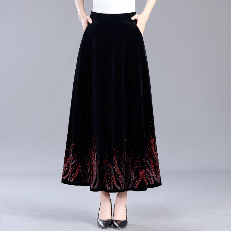 金丝绒半身裙女2025新款春秋