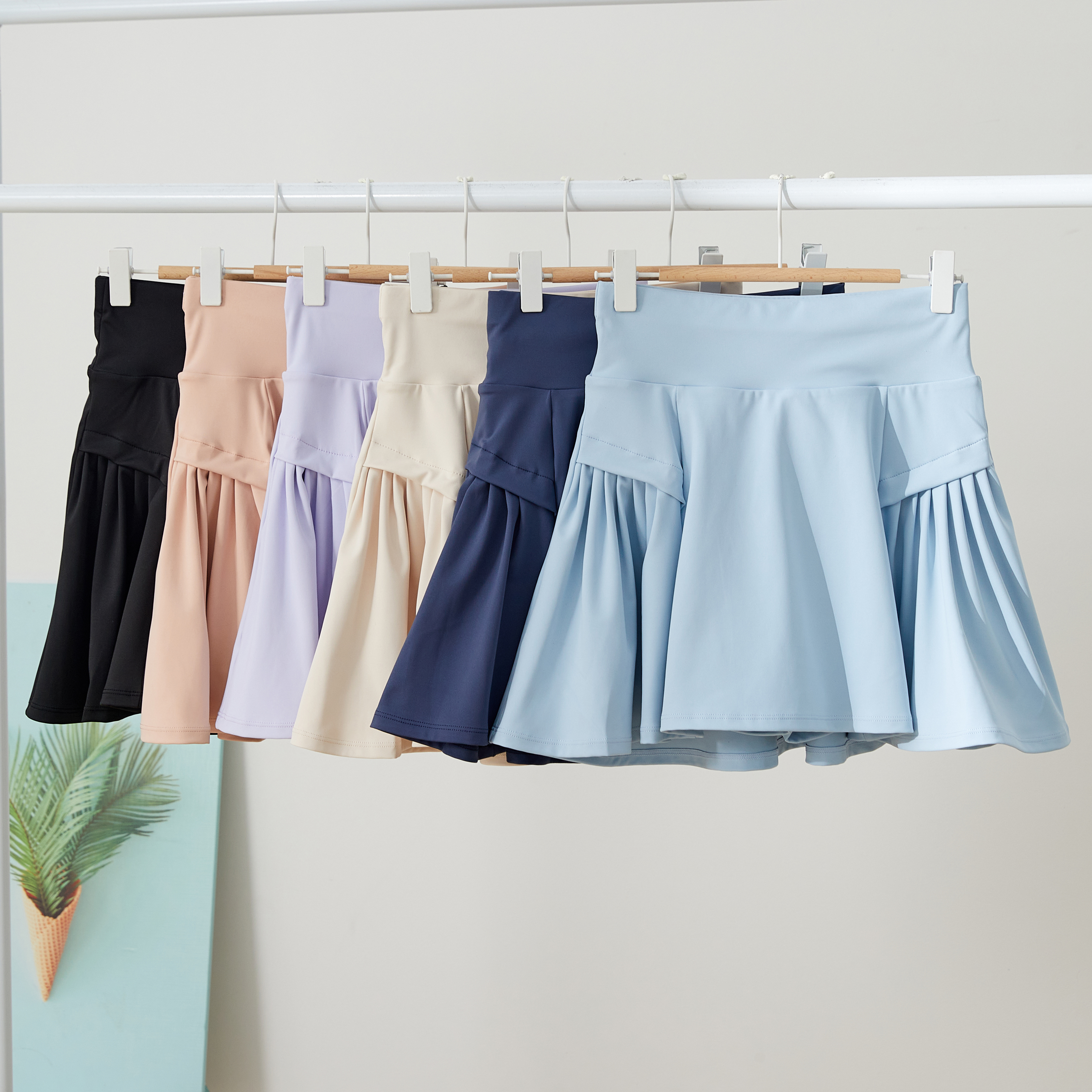 运动短裙防走光瑜伽短裙网球羽毛