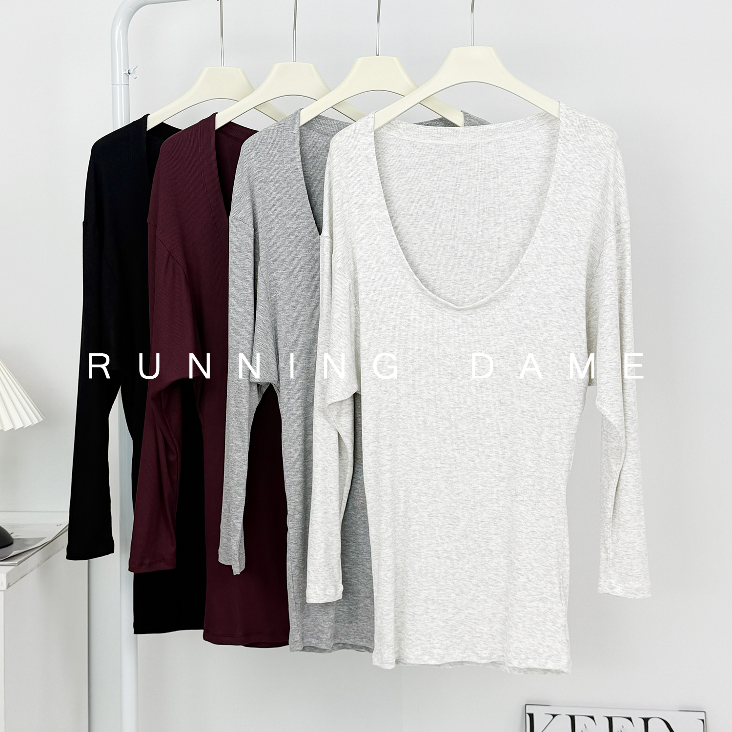 大U领普拉提训练运动罩衫女