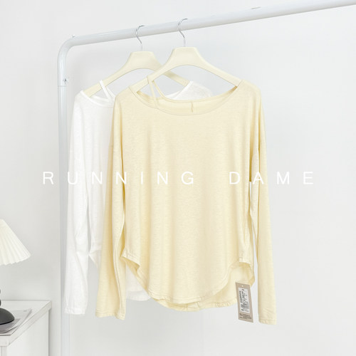 2025新款瑜伽服女宽松长袖罩衫