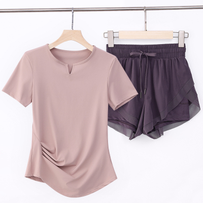 瑜伽服女跑步运动上衣套装速干