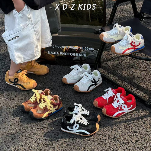 六色可选！春夏网面儿童运动鞋软