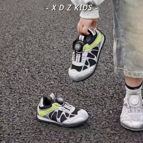 儿童旋转扣便捷运动鞋春夏季网鞋