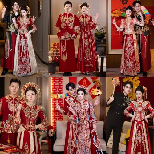 出租秀禾服新娘2026新款新中式婚服结婚嫁衣出阁男女套装重工高端