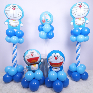 叮当猫气球蓝胖子当当猫主题哆啦A梦机器猫宝宝生日派对卡通气球
