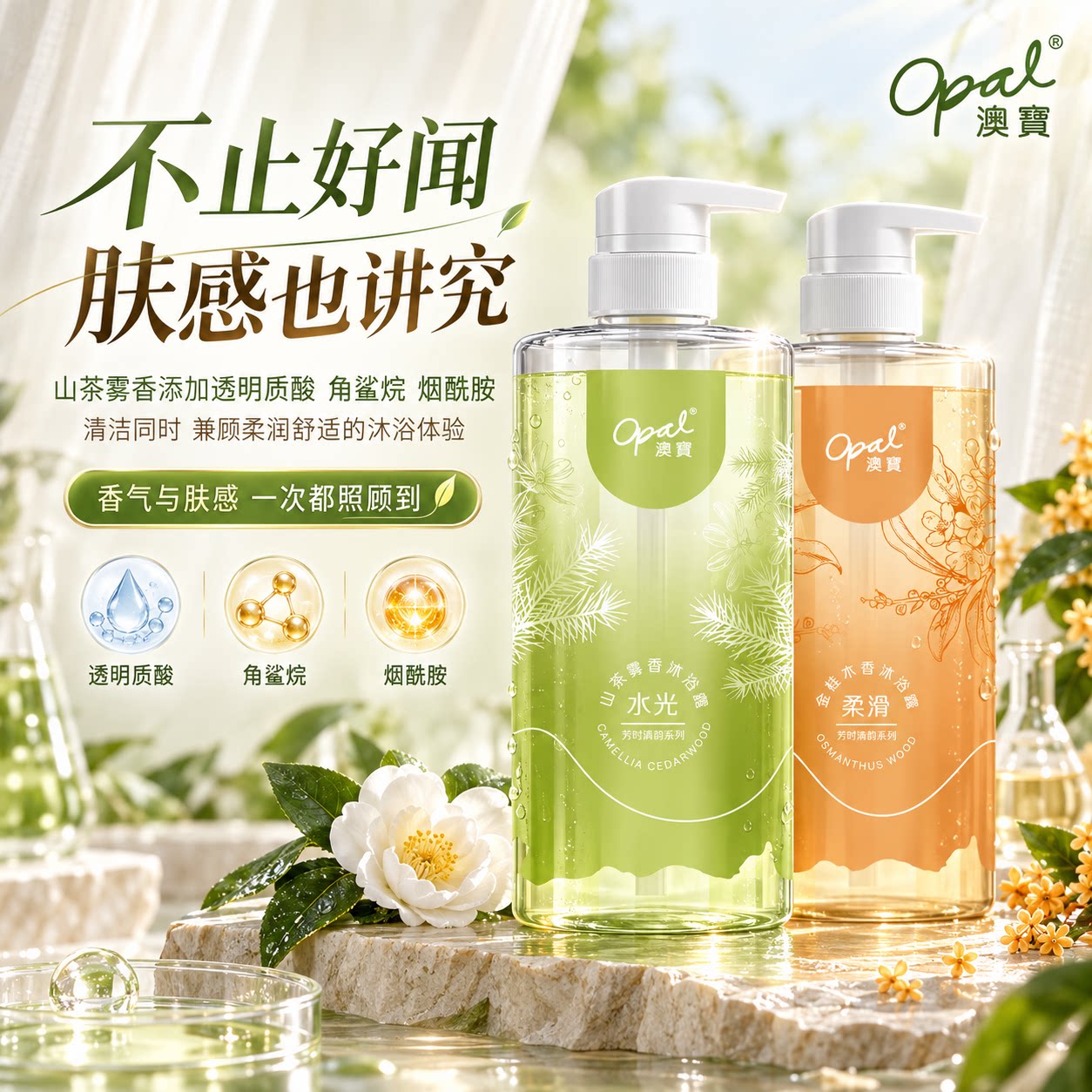 澳宝芳时清韵系列沐浴露580g