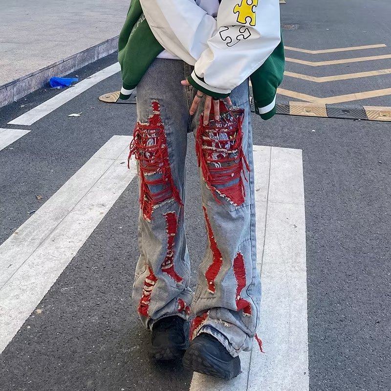 长裤直筒裤拉链开襟四季