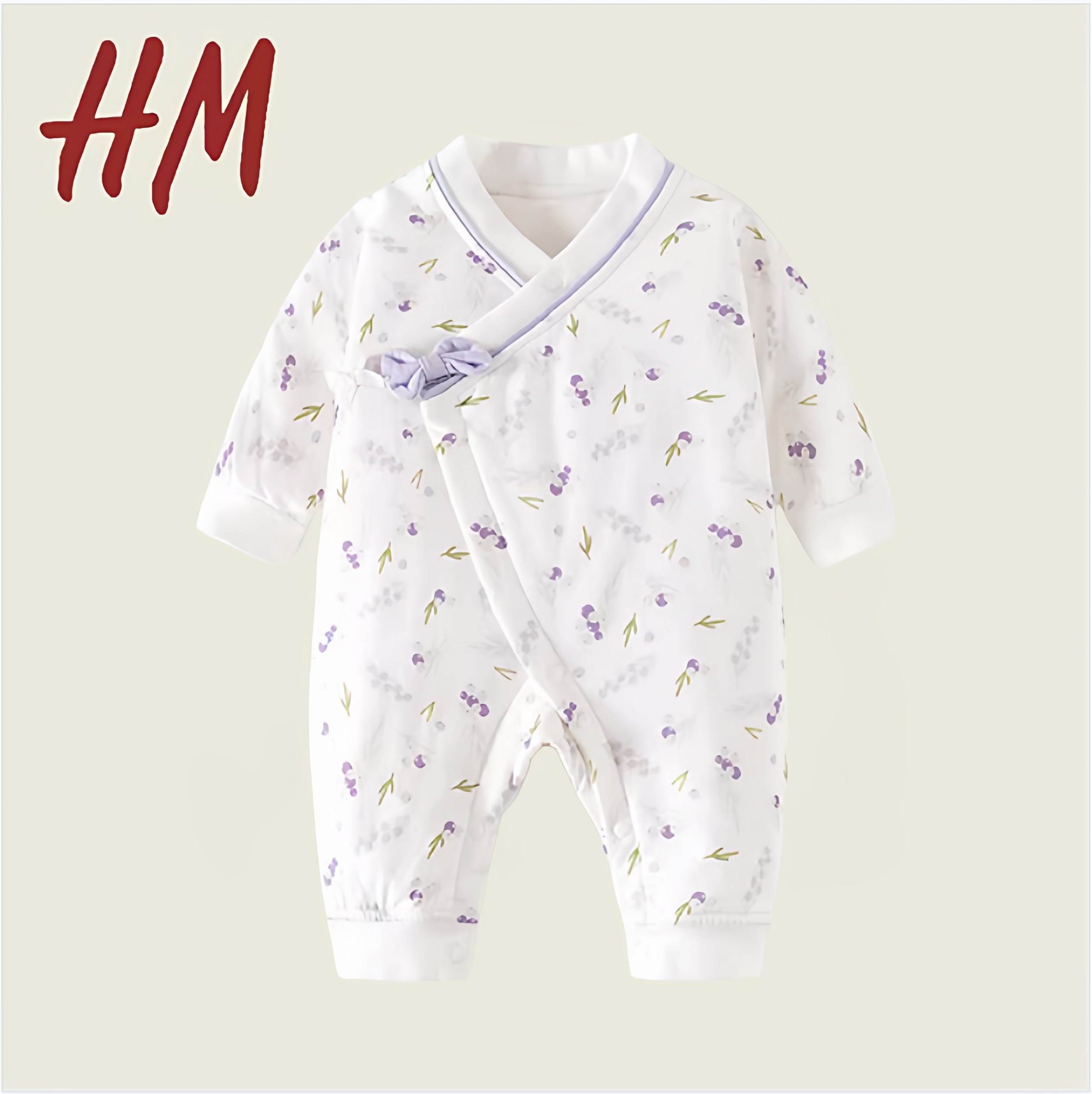 新生婴儿夹棉连体衣薄棉无骨哈衣