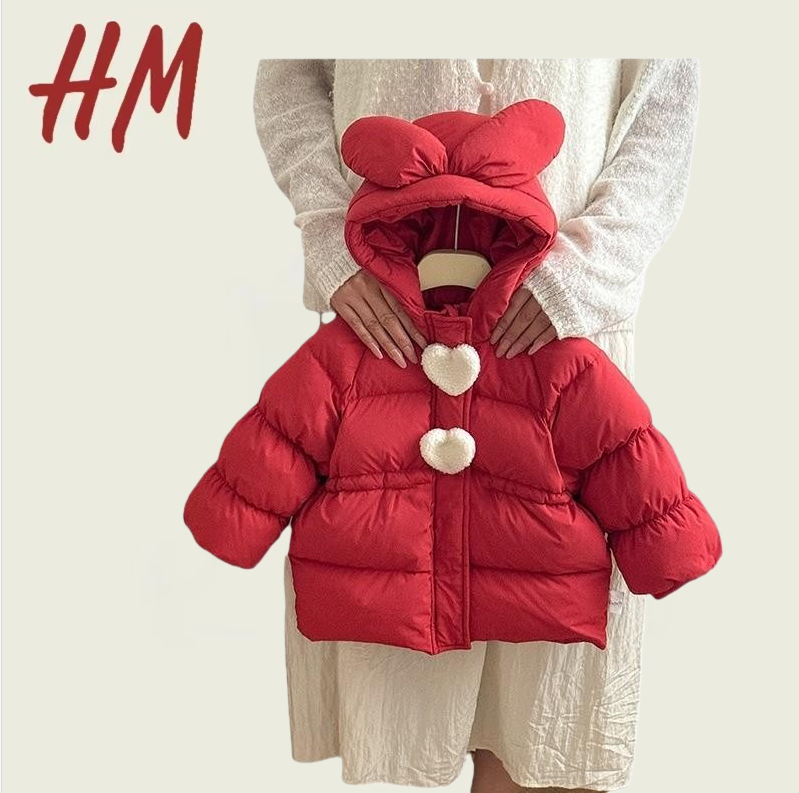 撤柜清仓特价婴儿羽绒服外套冬季女宝宝保暖中长款羽绒外出服女童