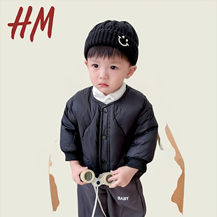 清仓撤柜男童羽绒服冬季儿童宝宝纯色波浪白鸭绒加厚外套婴幼童保