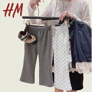 波点喇叭裤 新款 秋季 韩版 女宝宝洋气裤 儿童打底裤 清仓撤柜女童童裤