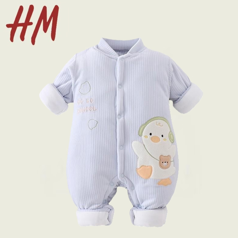 撤柜清仓特价220克冬季加棉加厚连体衣宝宝棉哈衣外穿男女童夹棉