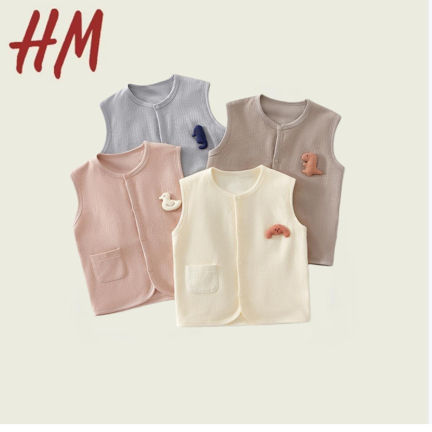撤柜清仓特价婴儿马甲宝宝春秋双层背心纯棉婴幼儿新生儿坎肩马夹