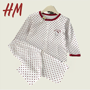 清仓撤柜儿童睡衣套装纯棉开衫女童棉质家居服宝宝休假睡衣中大童