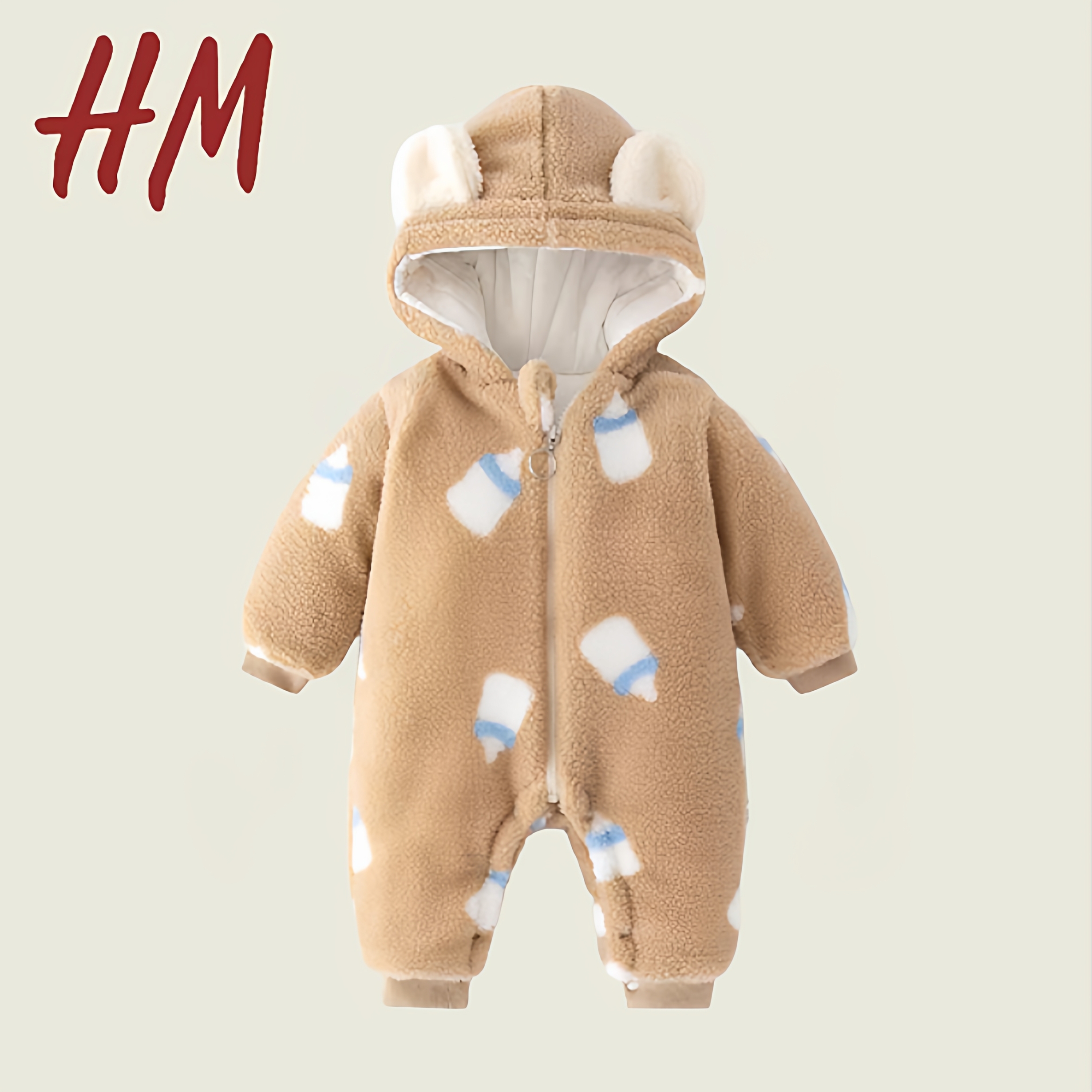 清仓撤柜婴儿加绒外穿连体