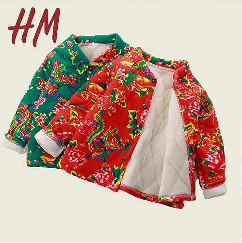 清仓撤柜童装东北大花袄加