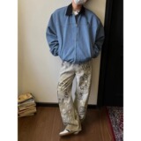 美式2025新款慵懒帆布夹克外套男女潮流宽松复古潮牌工装上衣P88，男装夹克，星座617A(原A401)