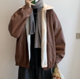 T195*2025冬季韩版宽松男士加厚棉衣翻领毛领皮衣外套P118控158，男装皮衣，星座617A(原A401)