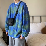 T183*男士圆领韩版喷绘针织衫宽松套头毛衣P78控99，男装针织衫/毛衣，星座617A(原A401)