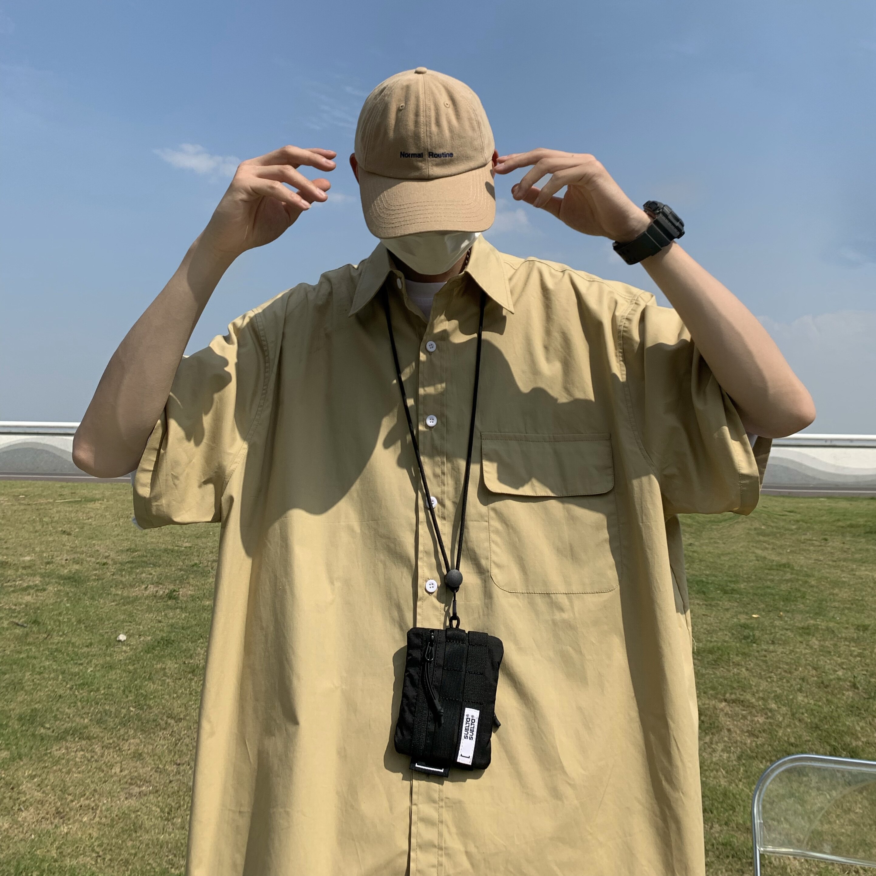 T76*24夏季美式复古短袖衬衫夏季工装休闲服P58图片