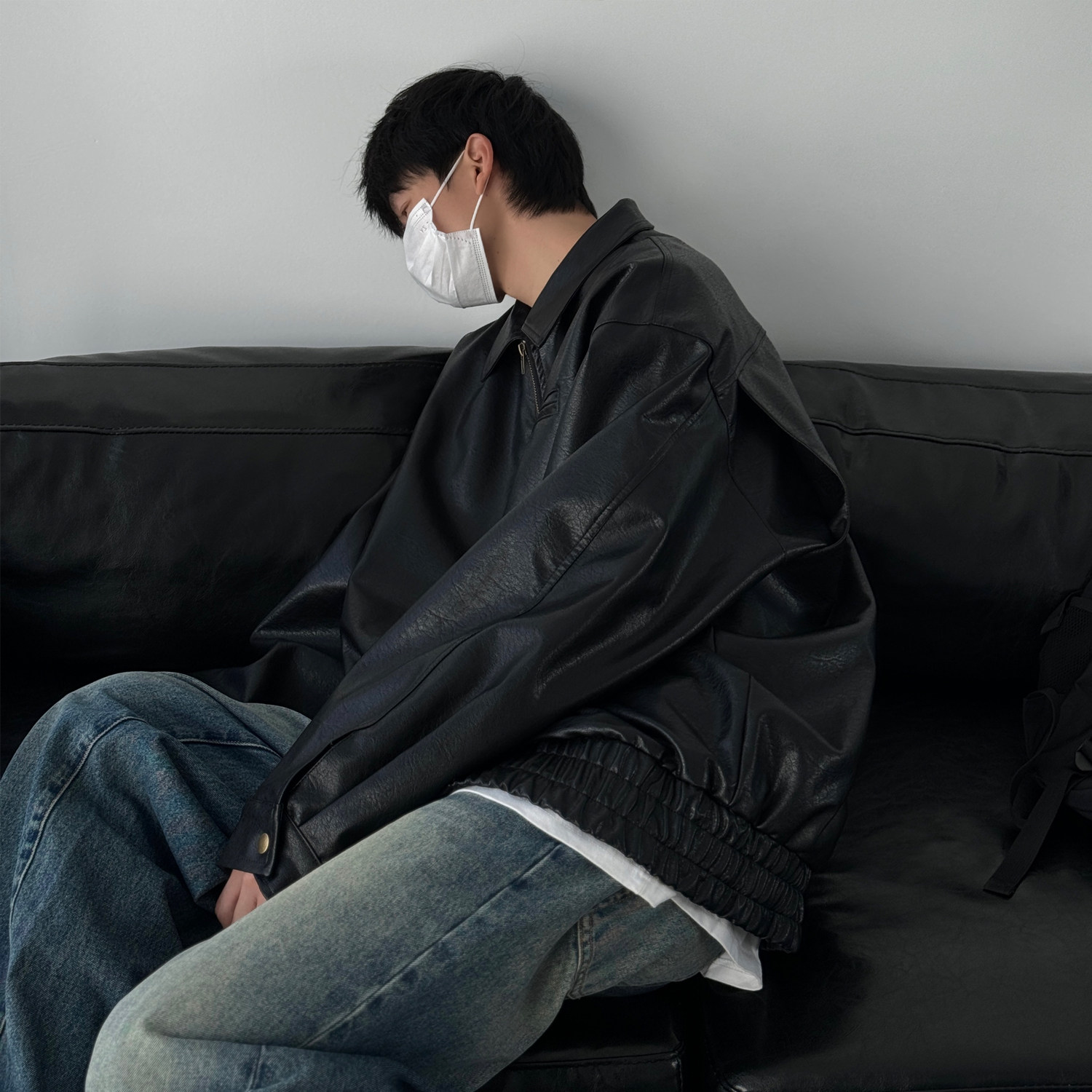 Y26*现货可供视频春高级感外套男潮牌设计感小众皮衣夹克情侣P98,男装夹克,星座617A(原A401)