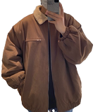 Y02*冬季防羊羔毛领休闲水洗棉质棉衣男士加厚外套P118控148，男装棉衣，星座617A(原A401)