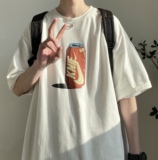 R27*破洞印花宽松版百搭圆领短袖T恤衫P28（控39）,男装T恤,星座617A(原A401),四季星座