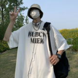 T108*2025夏季虚幻字母短袖T恤男士潮牌美式半袖衫P28，男装T恤，星座617A(原A401)