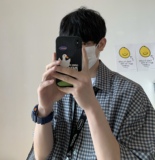 T60*2022格子短袖衬衫夏季ins休闲宽松外套P48控58，男装T恤，星座617A(原A401)