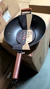 正品冯氏铁锅铸铁炒锅无涂层30cm/32cm/34cm家用炒菜锅电磁炉通用